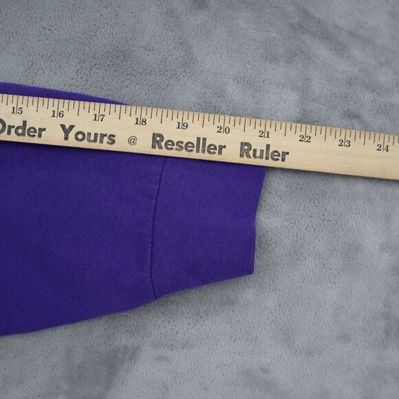 Casual Sweater Womens XXL Purple Crew Neck Long Sleeve Banded Cuffs Pullover - Picture 5 of 14